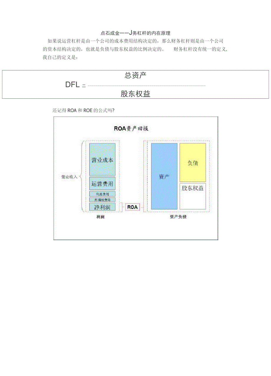 财务杠杆的内在原理_第1页