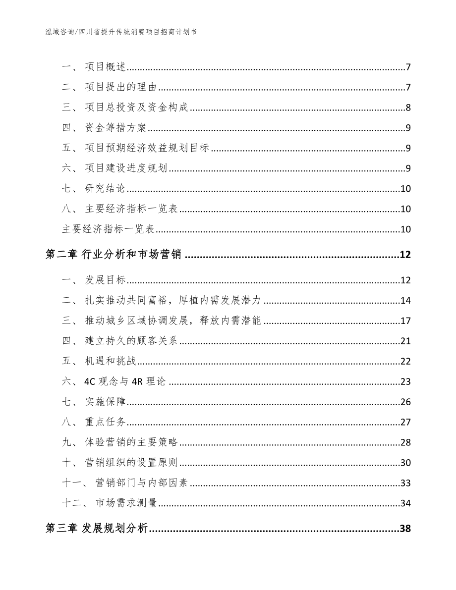 四川省提升传统消费项目招商计划书_范文参考_第3页