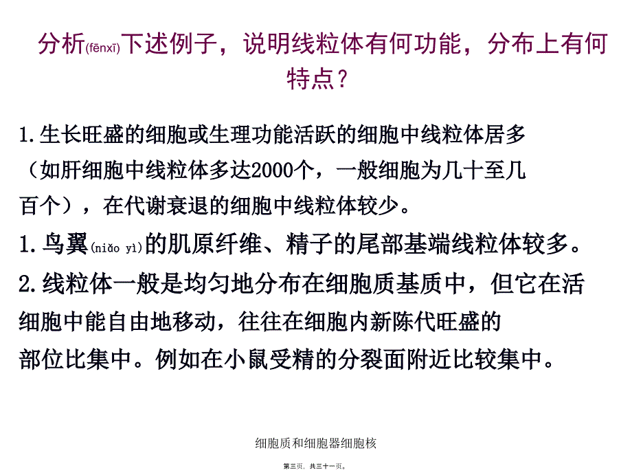 细胞质和细胞器细胞核课件_第3页