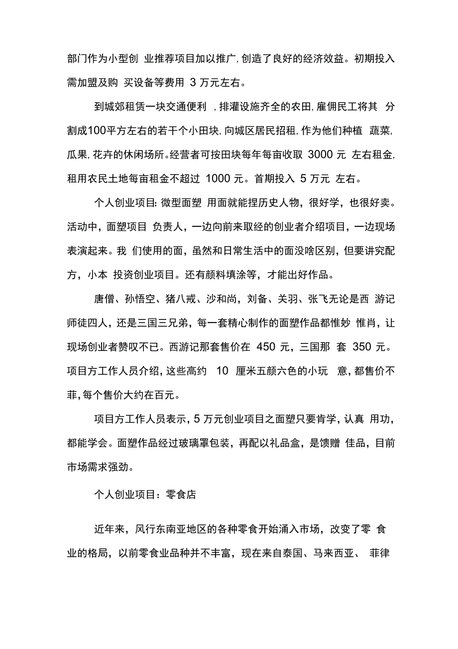 个人创业项目有哪些_第2页