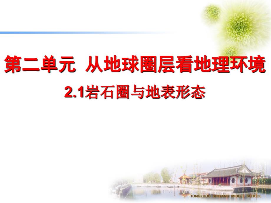 鲁教版高中地理必修一第二单元第一节岩石圈与地表形态优质课件共36张PPT_第1页