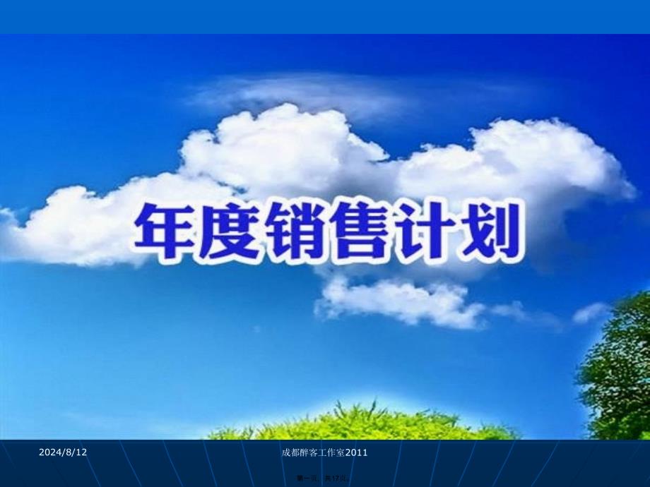 年度销售计划书模版教学文案_第1页