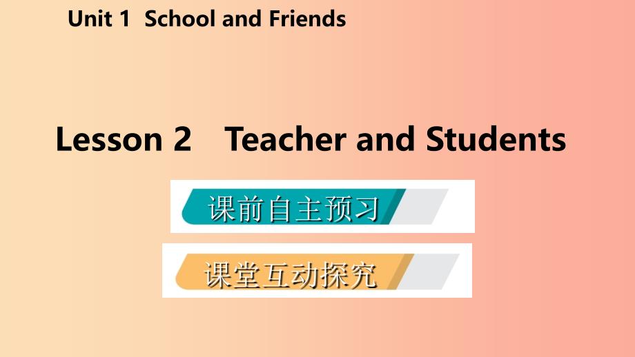 七年级英语上册 Unit 1 School and Friends Lesson 2 Teacher and Students导学课件 冀教版.ppt_第2页