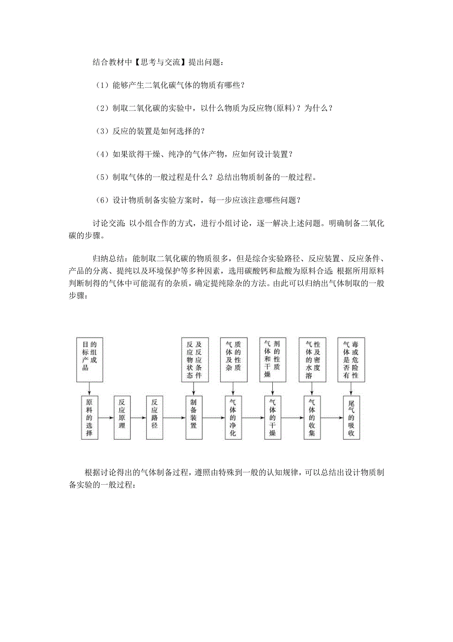 人教版选修6 第二单元课题二 物质的制备 教案.doc_第2页