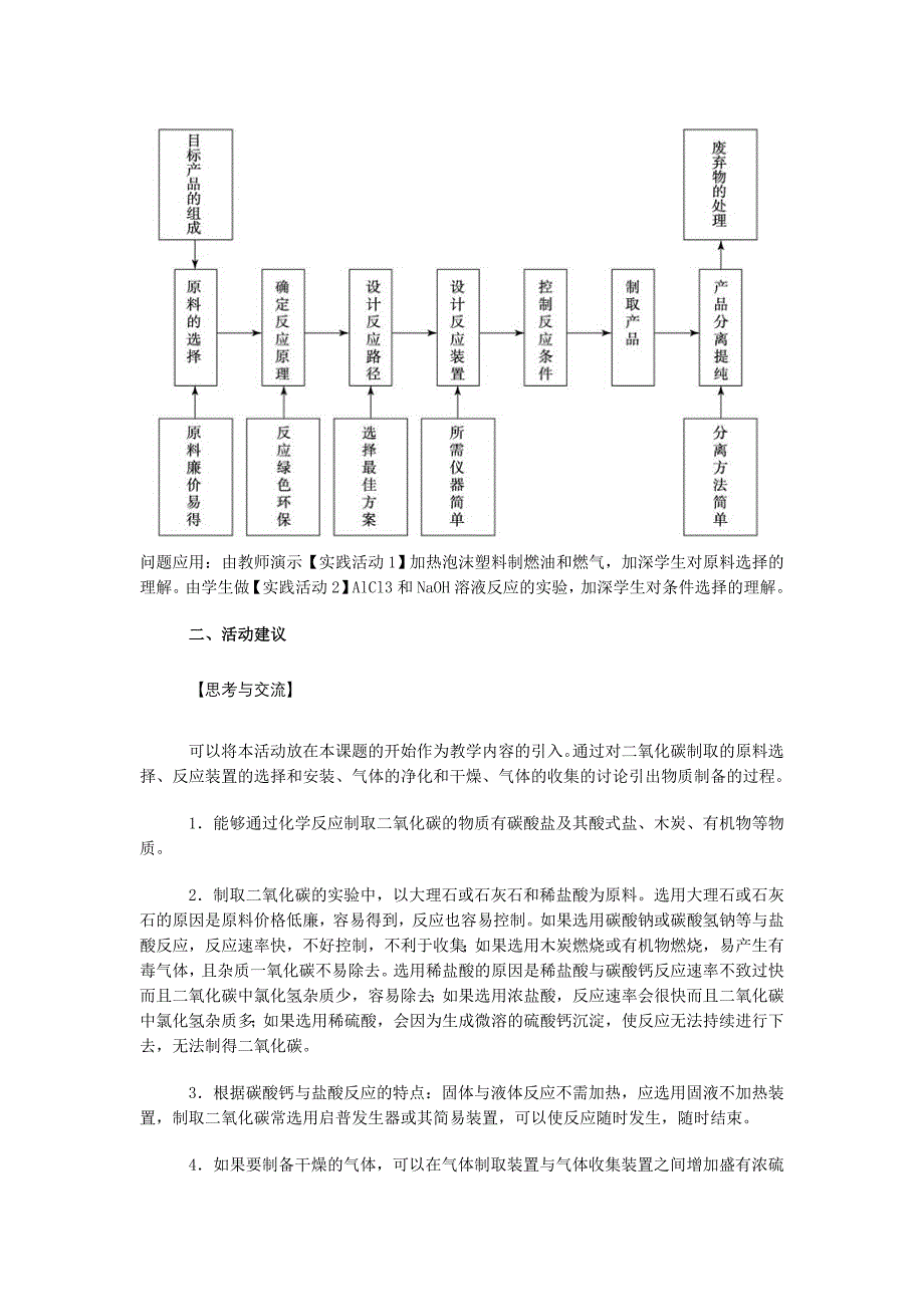 人教版选修6 第二单元课题二 物质的制备 教案.doc_第3页