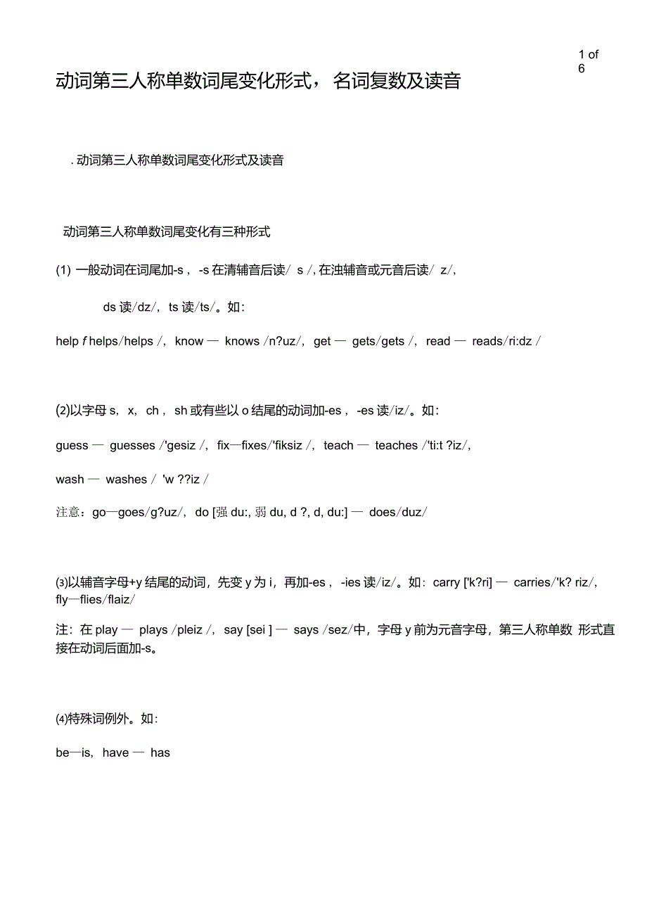 词后加s或es后的读音规_第1页