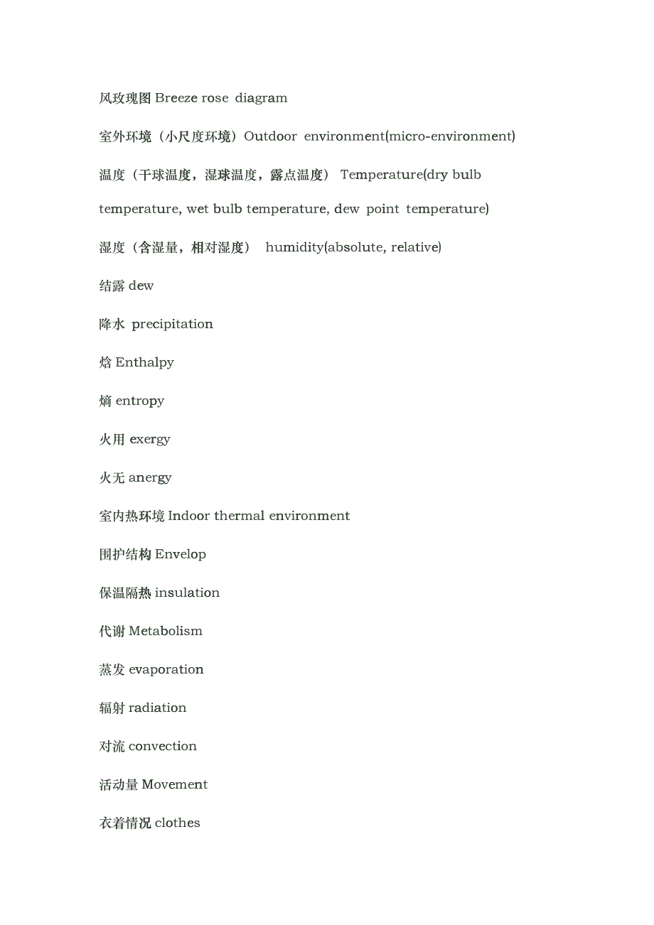 建筑环境与设备工程专业英语词汇_第2页