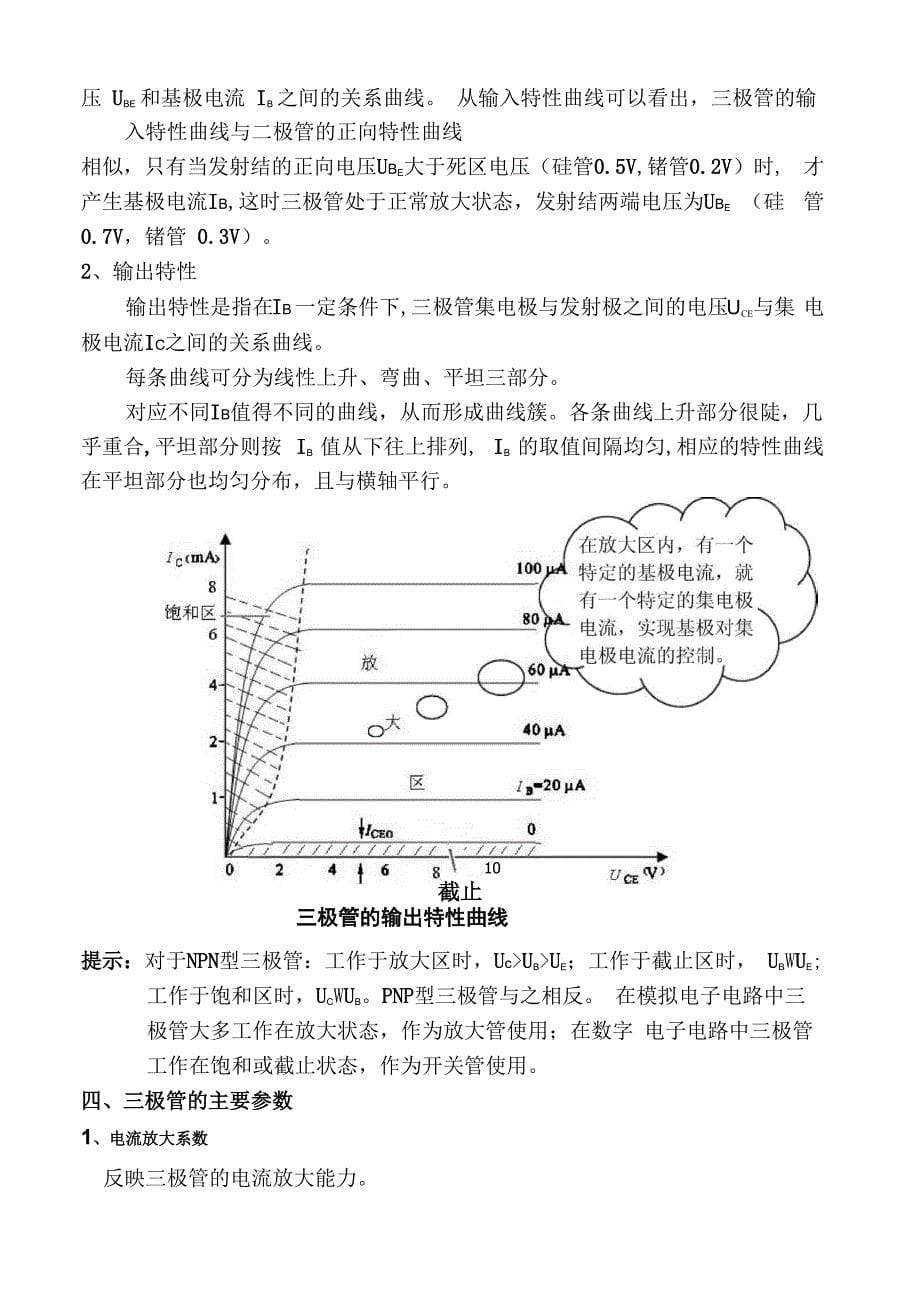 晶体三极管的结构、特性与检测_第5页