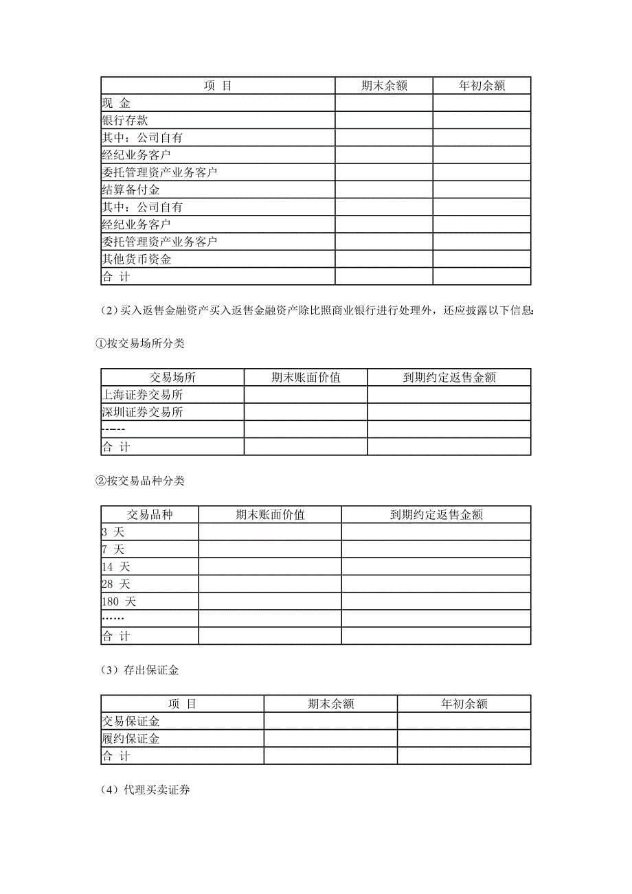 报表格式和列示说明资产负债表_第5页