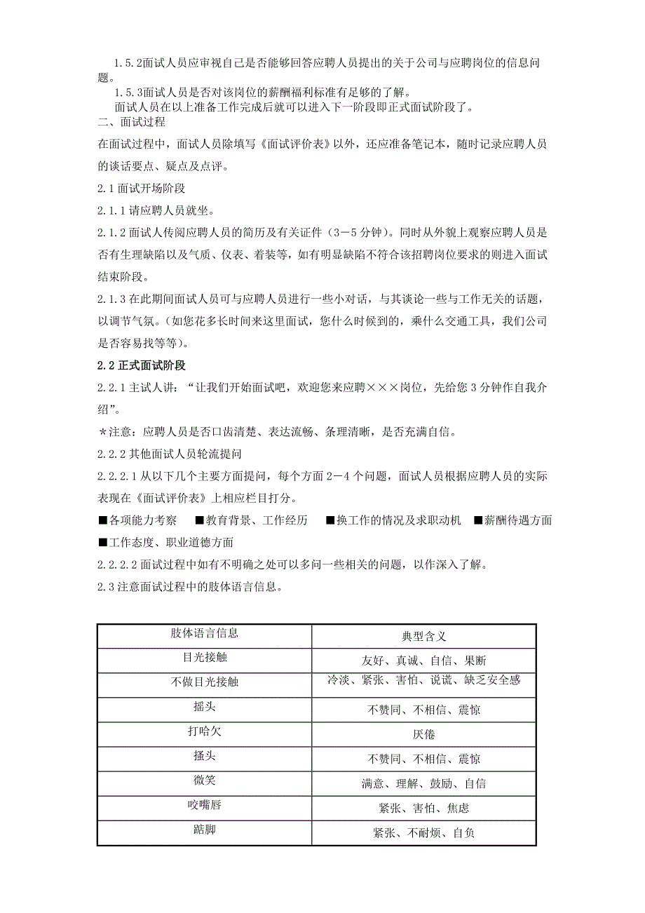 企业招聘面试操作流程管理手册_第2页