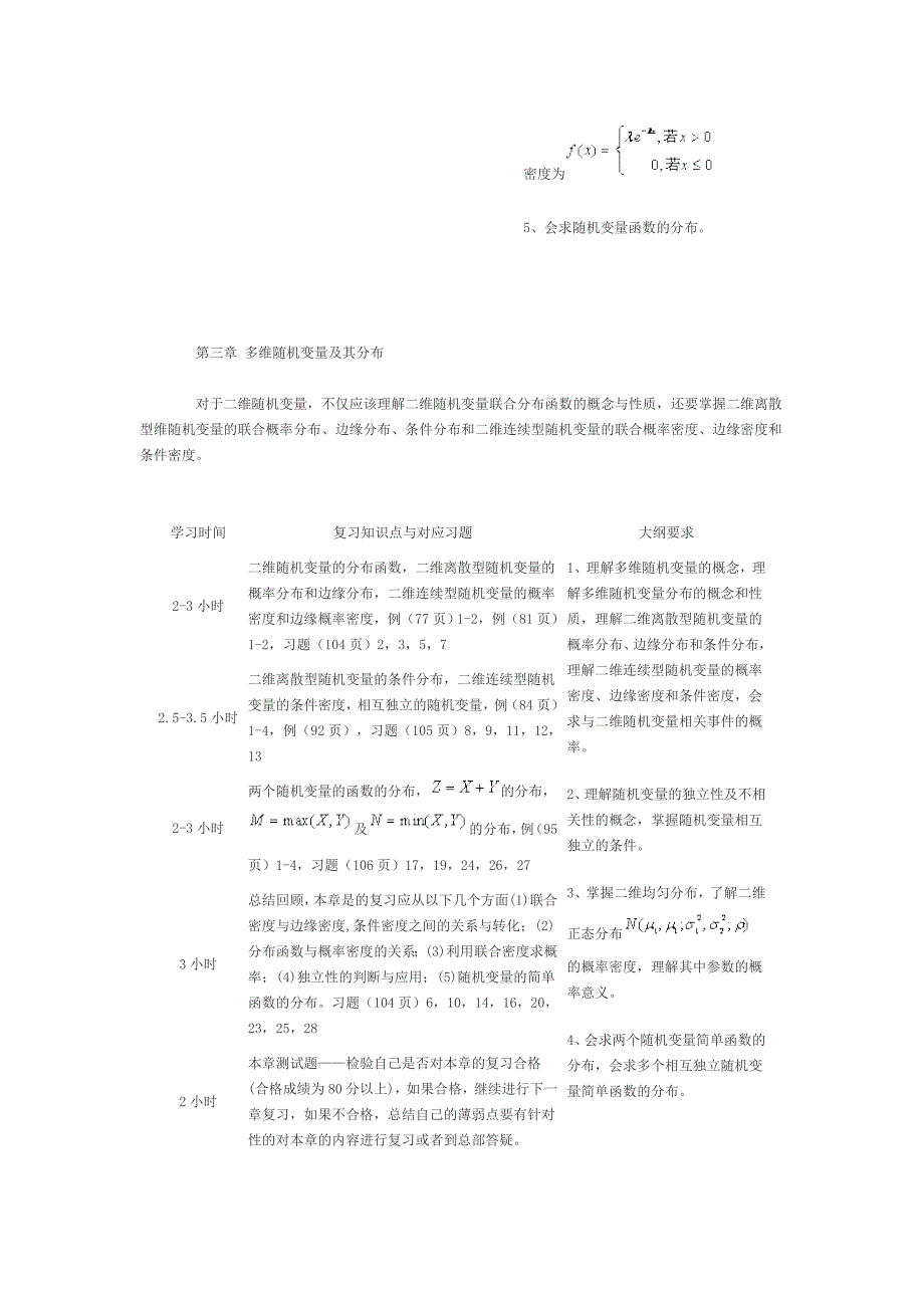 考研数学一概率论与数理统计学习计划_第3页