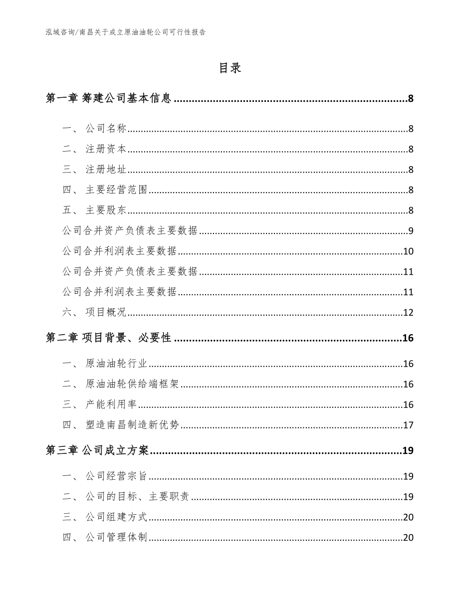 南昌关于成立原油油轮公司可行性报告_参考范文_第2页