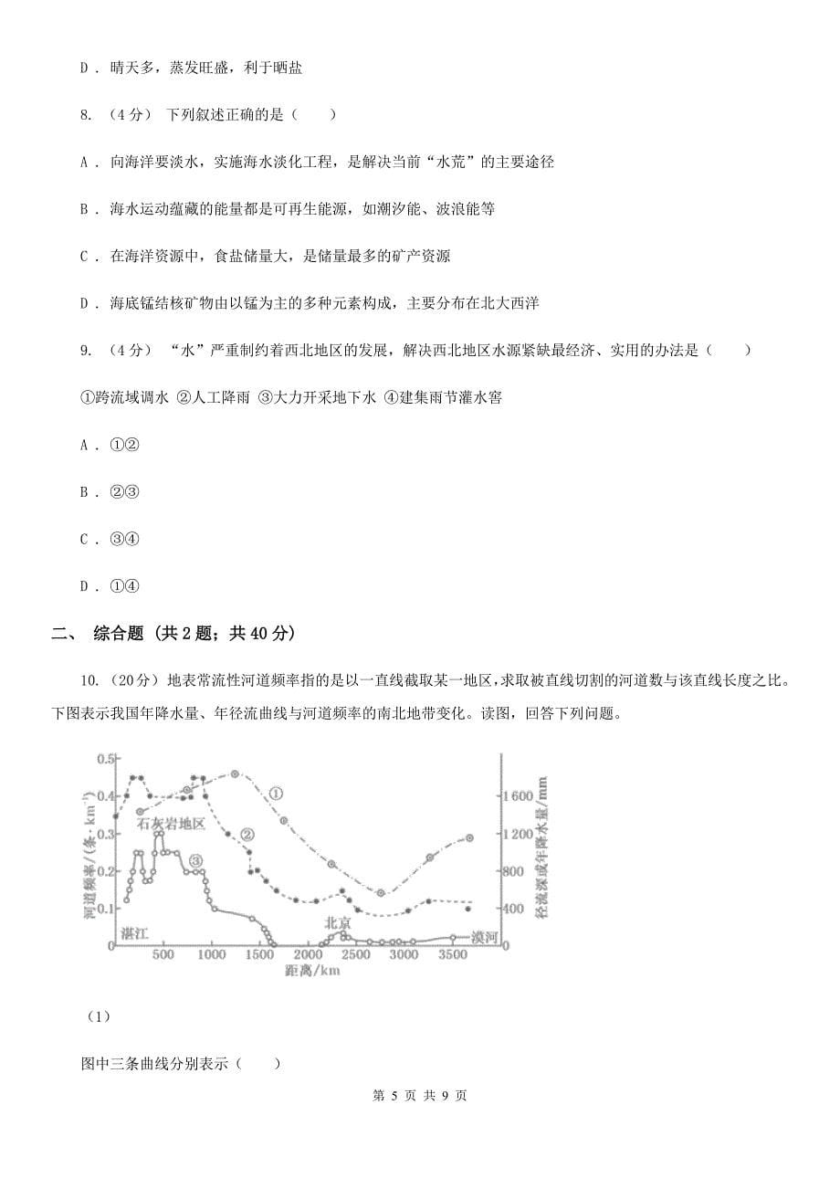 陕西省商洛市备考2020高中地理一轮复习专题12 水资源的合理利用_第5页