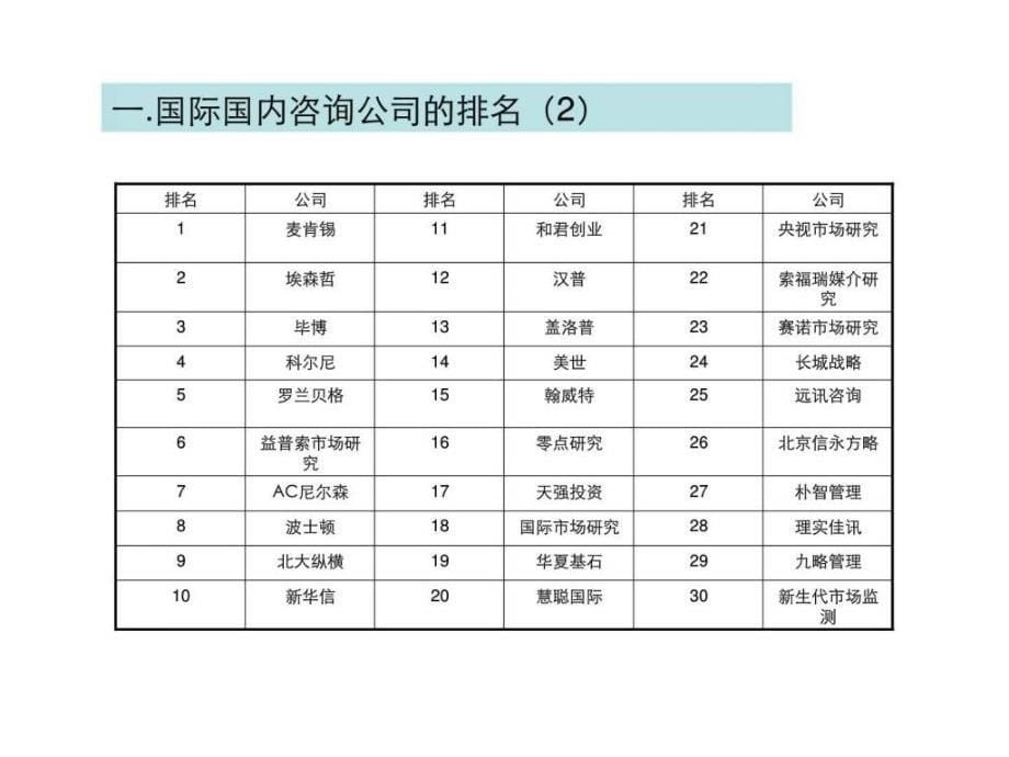 咨询知识讲座系列一咨询行业面面观_第5页