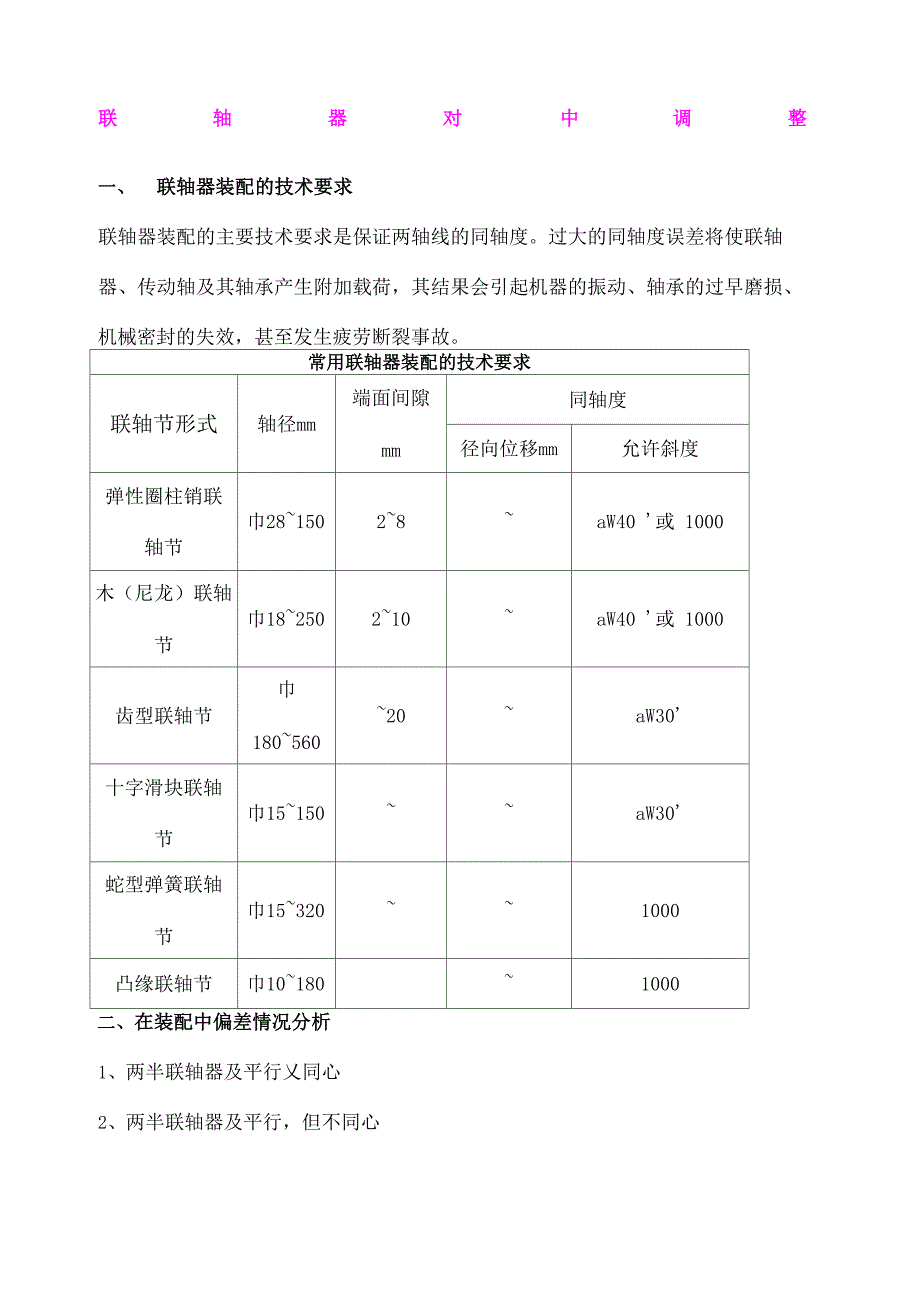 联轴器对中调整方法_第1页