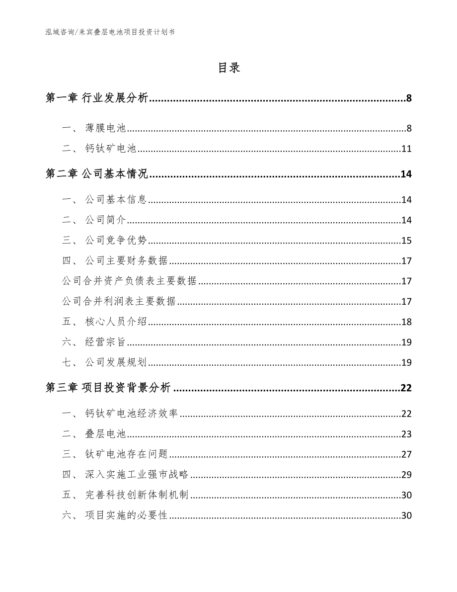 来宾叠层电池项目投资计划书_第1页