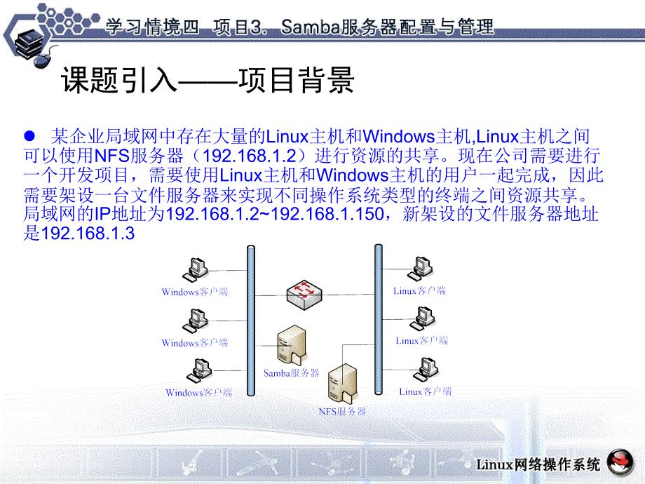 学习情境4项目3管理与维护Samba服务器_第4页