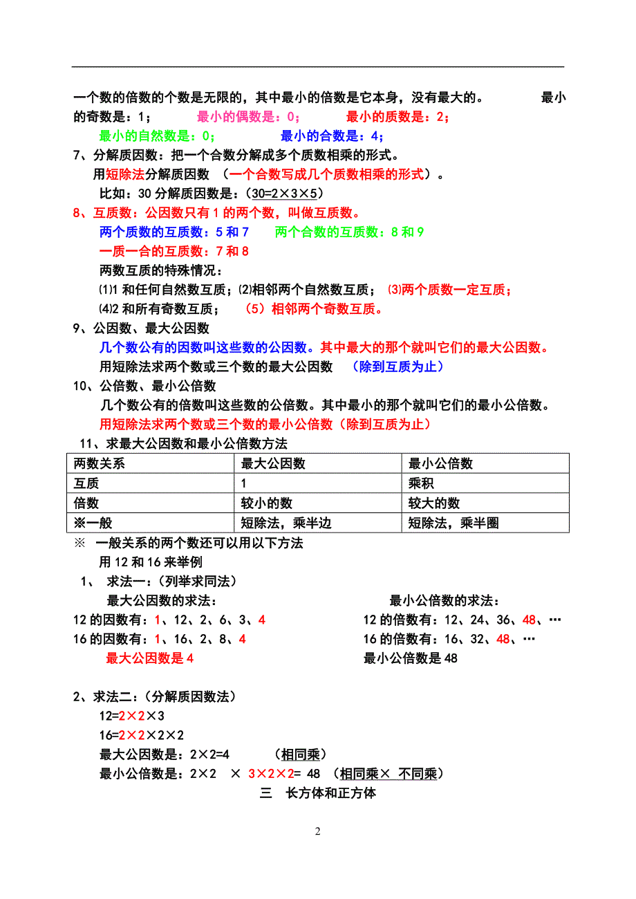 最全面人教数学五年级下册知识点归纳总结（精编新（精选可编辑））.docx_第2页