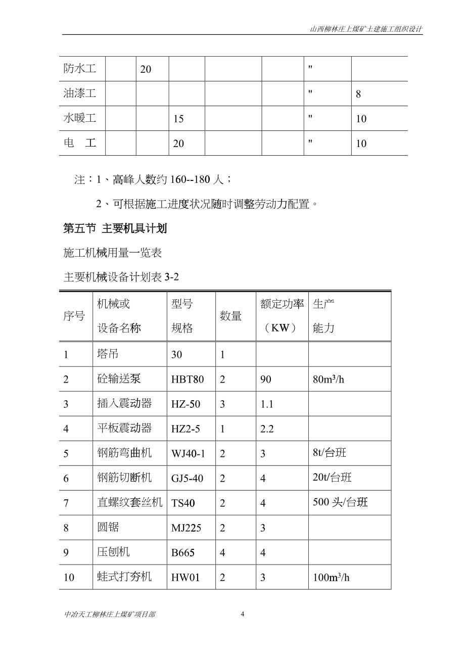 庄上煤矿土建工程施工组织设计3iaas_第5页