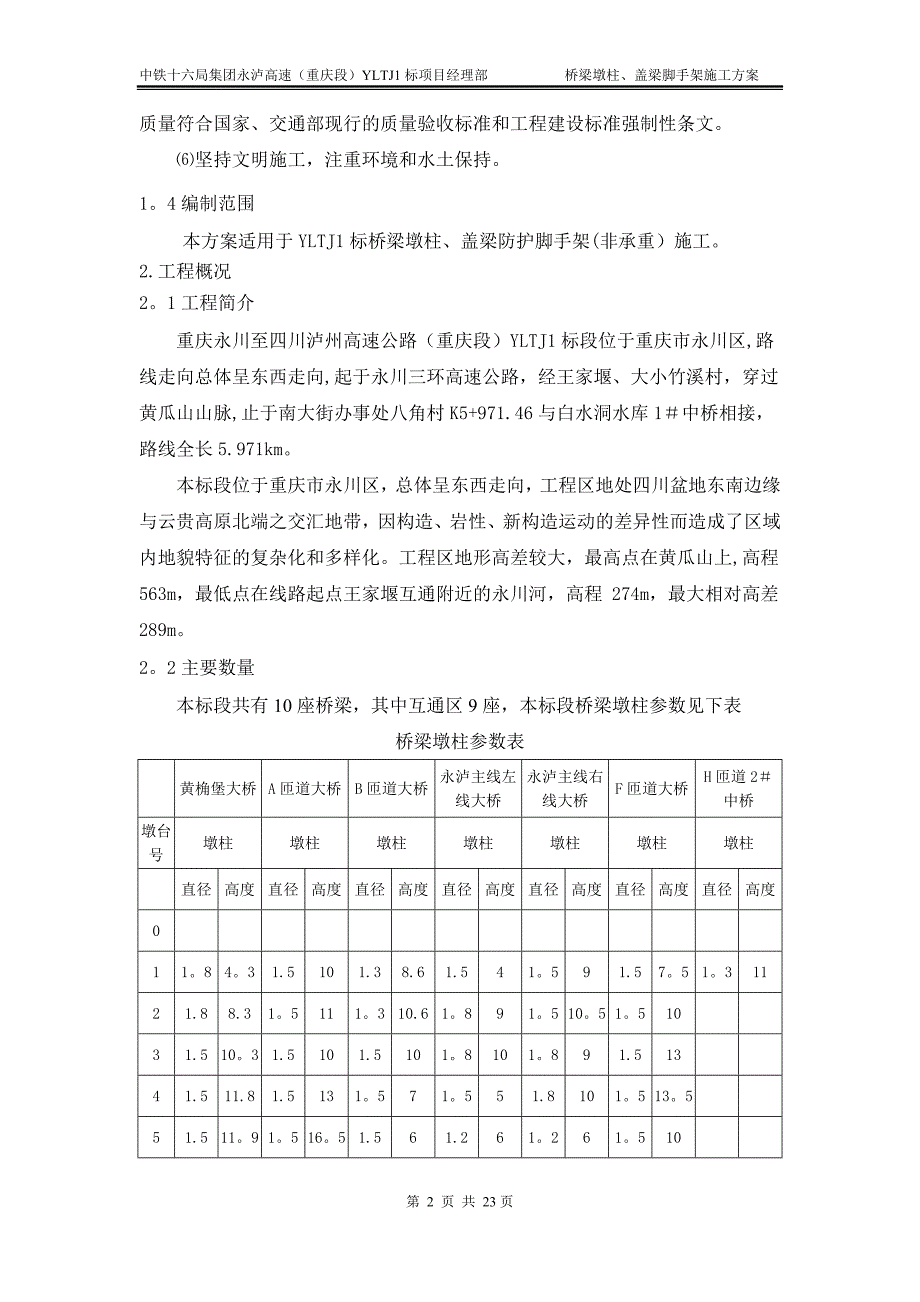 桥梁墩柱盖梁脚手架施工方案_第4页