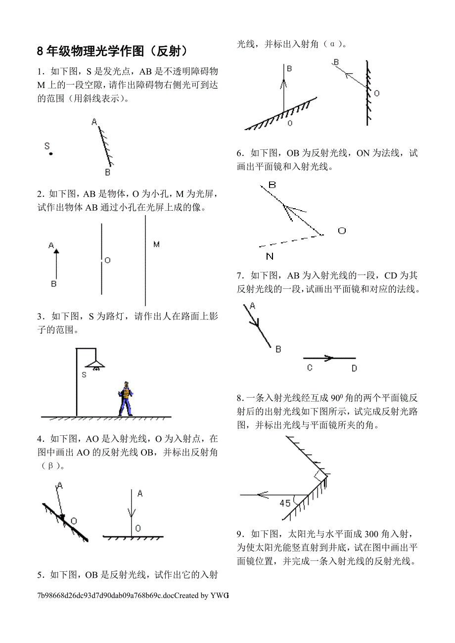 光作图题反射、折射_第1页
