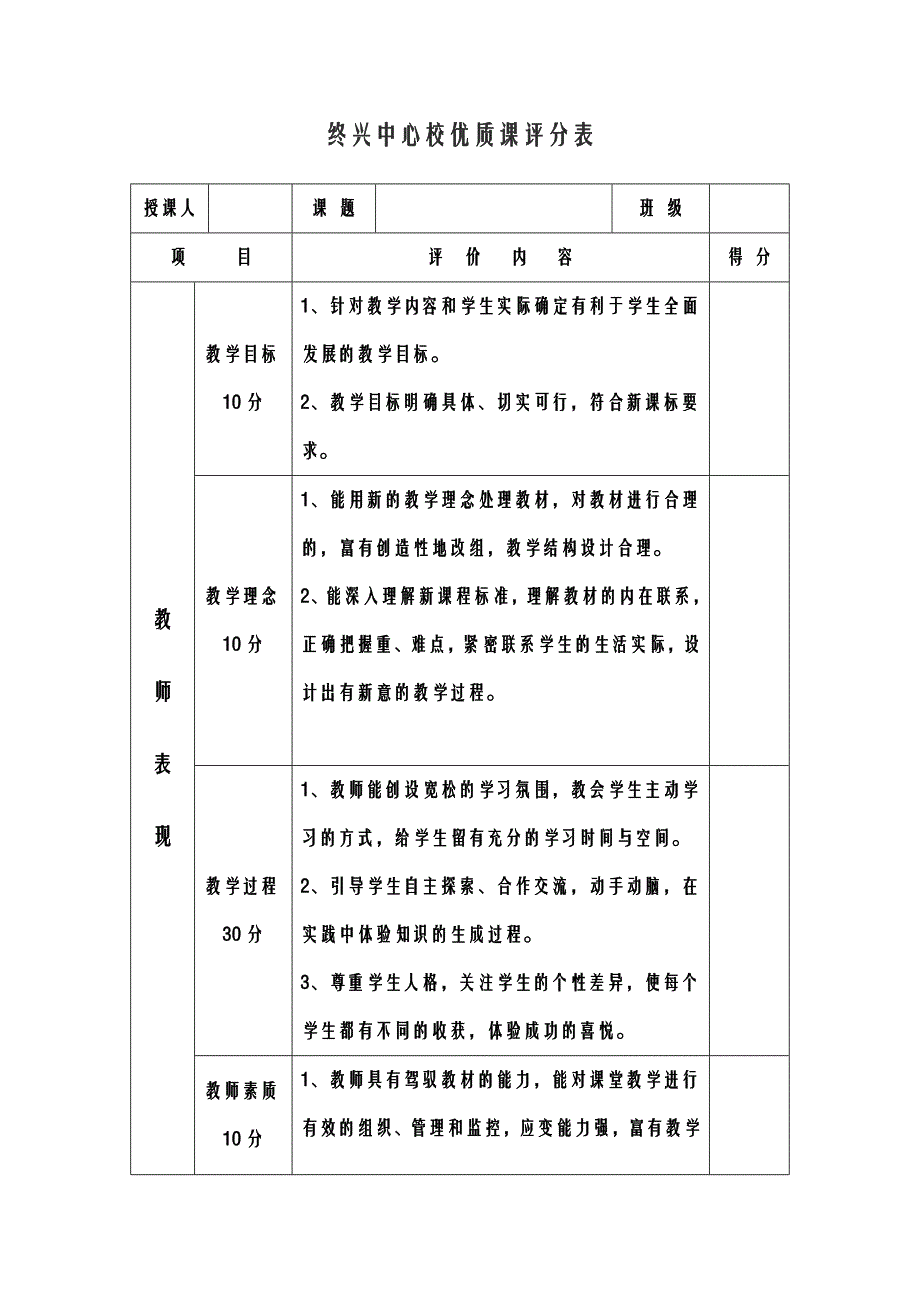 终兴中心校优质课评分表_第1页