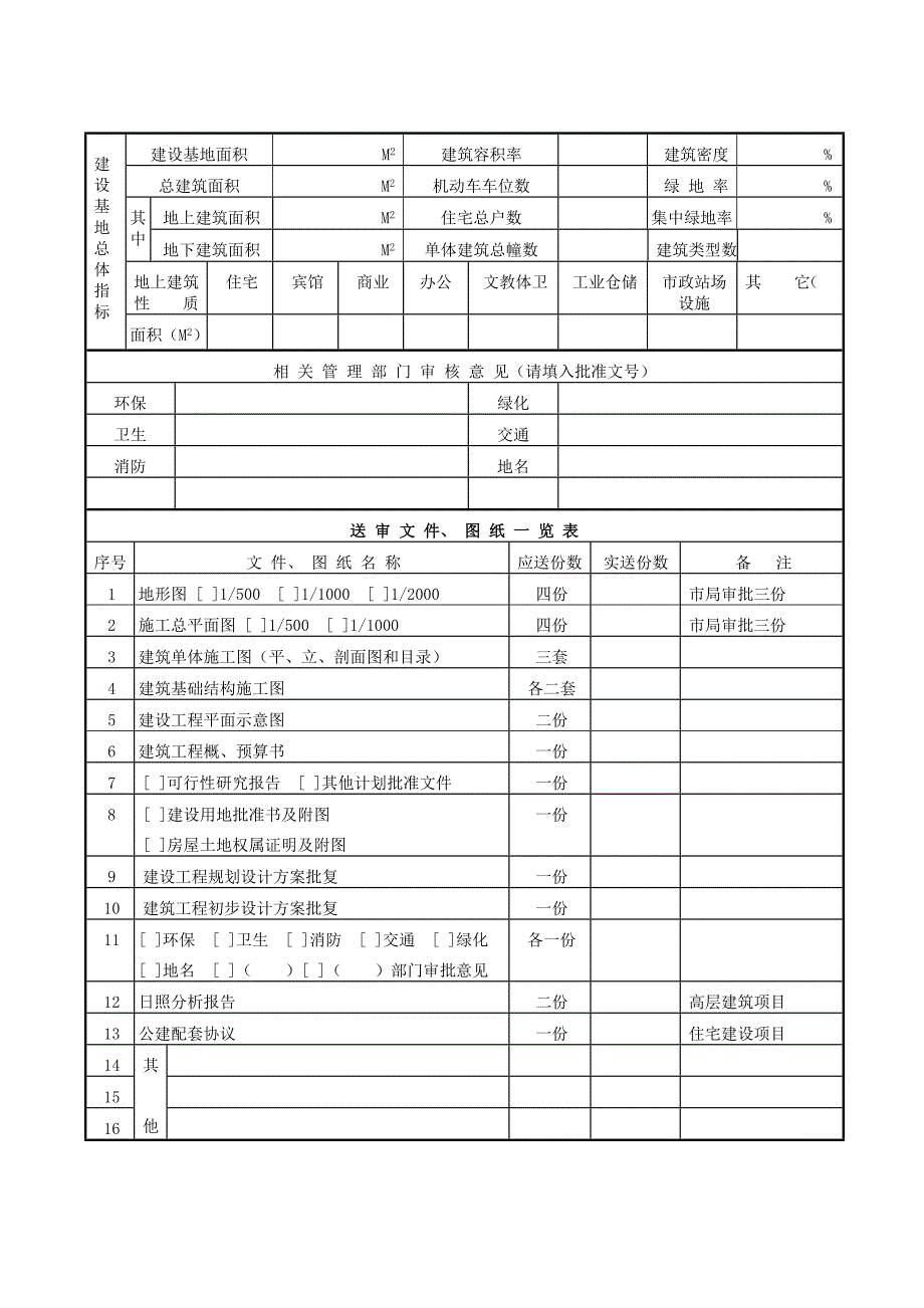 建设工程规划许可证申请表上海_第2页