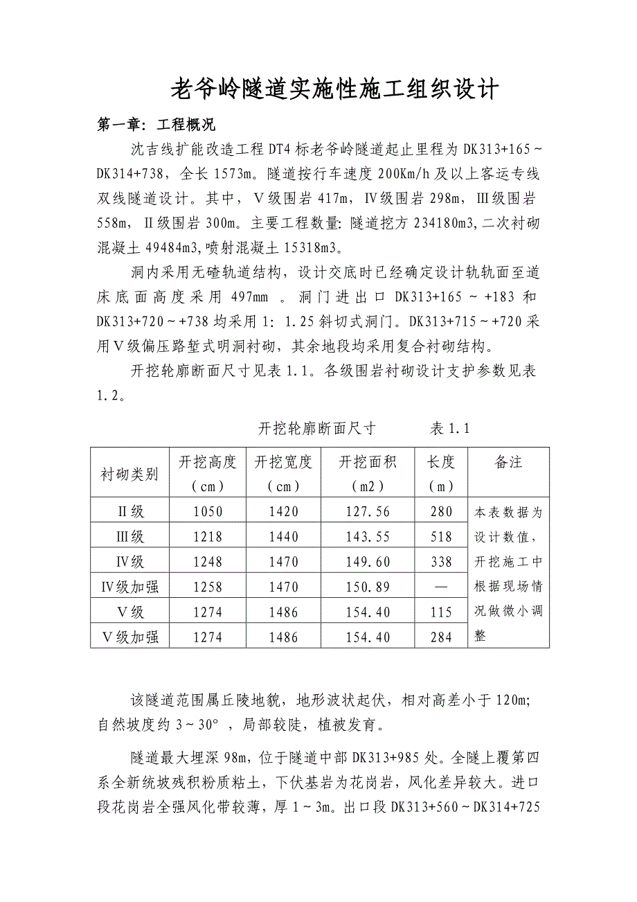 老爷岭隧道施工组织设计_第1页