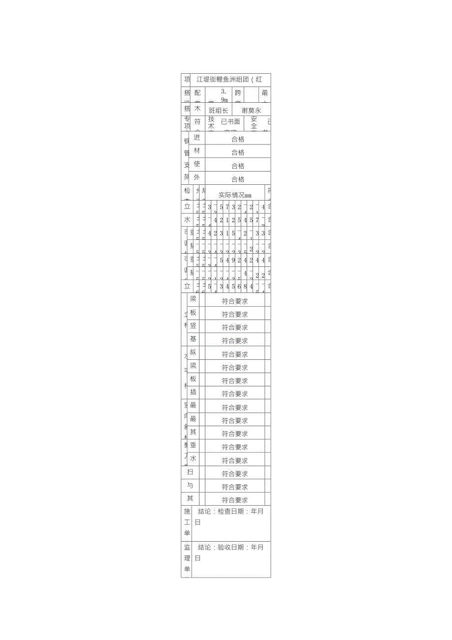 承插型盘扣式钢管支架施工验收记录_第5页