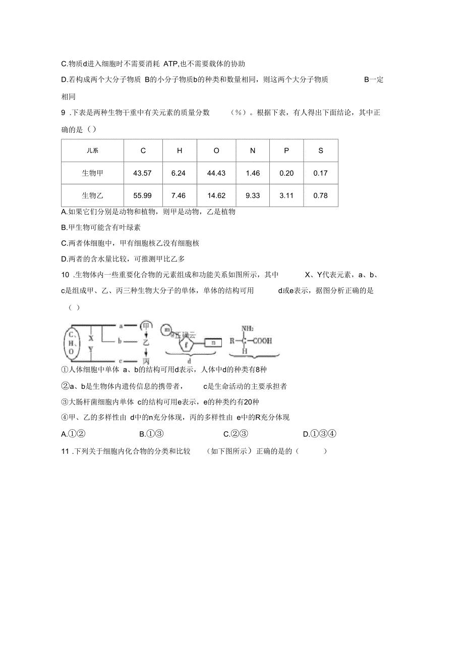 山西省汾阳中学2018-2019学年高二生物下学期期中试题(无答案)_第3页