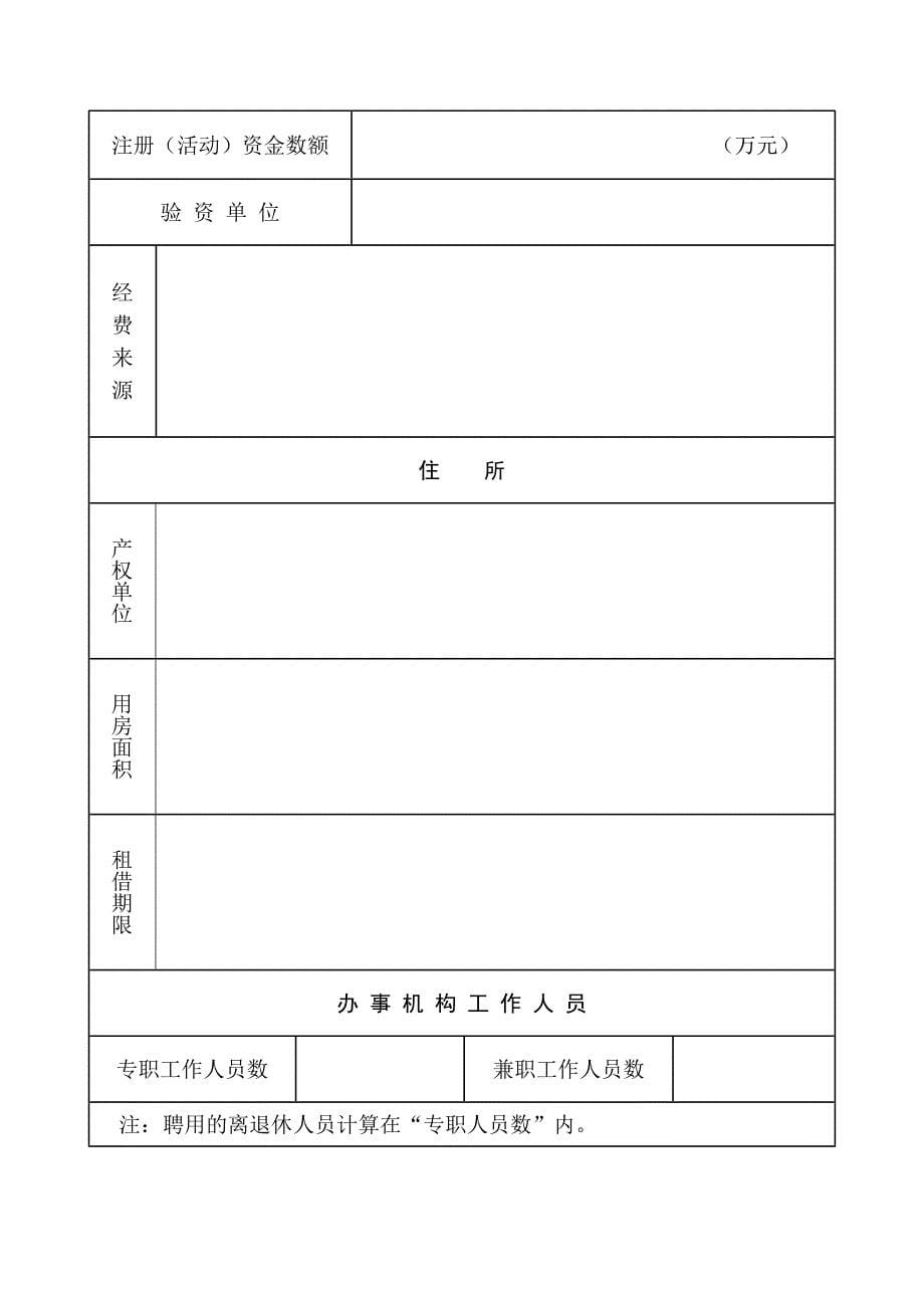 精选文档社会团体登记申请表_第5页