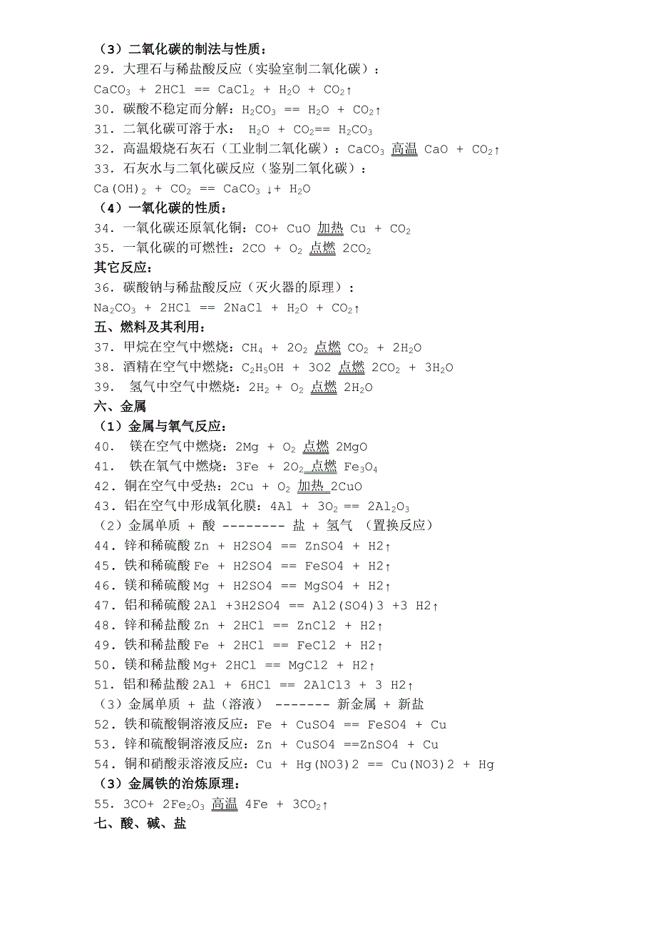 初中化学方程式大全_第2页