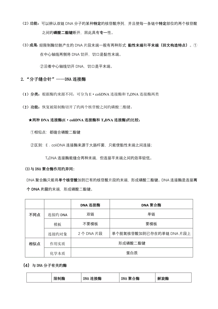 专题基因关键工程知识点梳理含教材答案_第2页