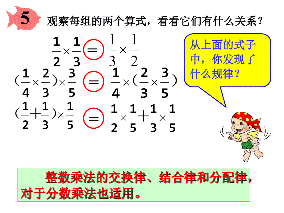 人教版六年级数学上册第二单元第三课时整数乘法运算定律推广到分数乘法_第4页