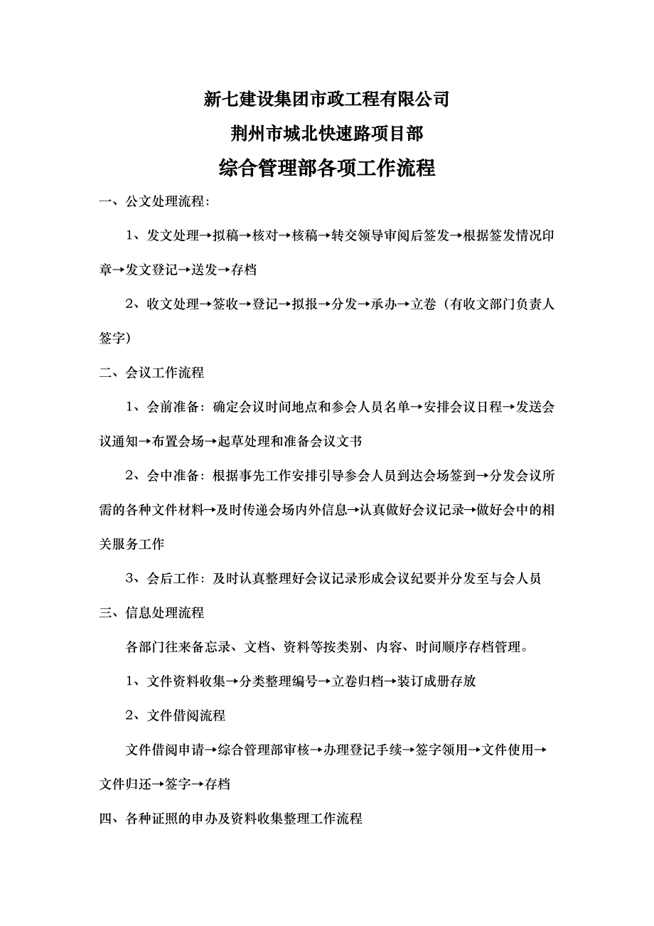 综合部工作职责及流程_第1页