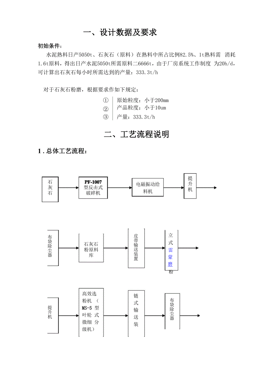 石灰石粉磨系统工艺设计方案解读_第2页