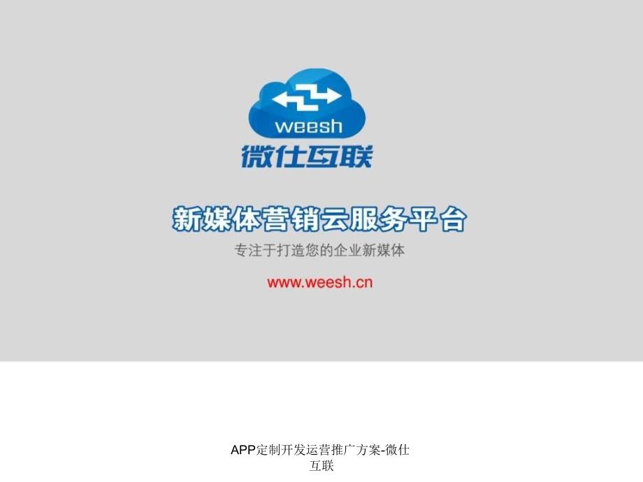 APP定制开发运营推广方案-微仕互联课件_第1页