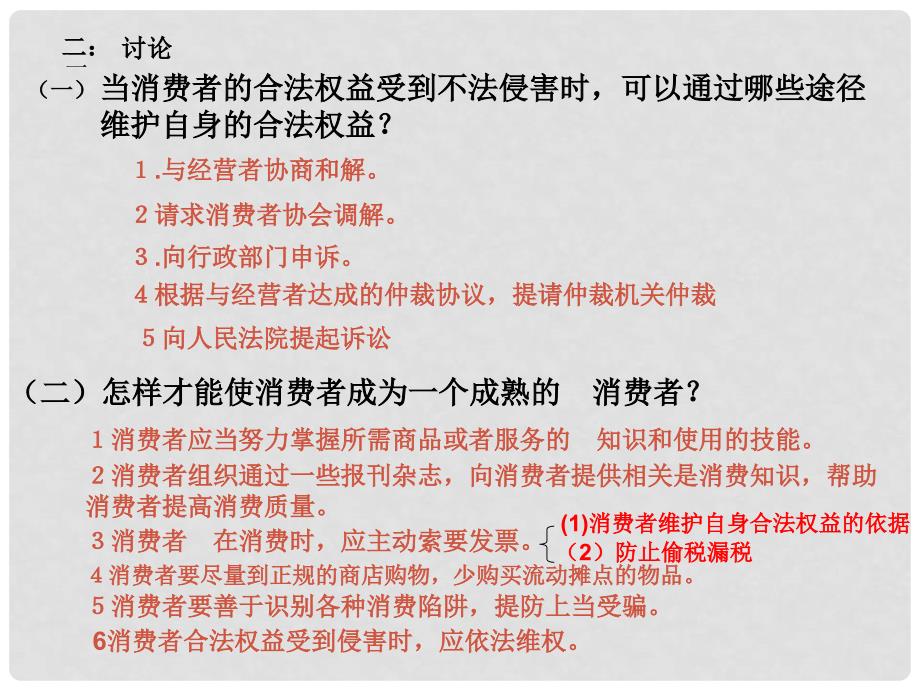 江苏省太仓市第二中学八年级政治下册《第16课 消费者的合法》课件 苏教版_第3页