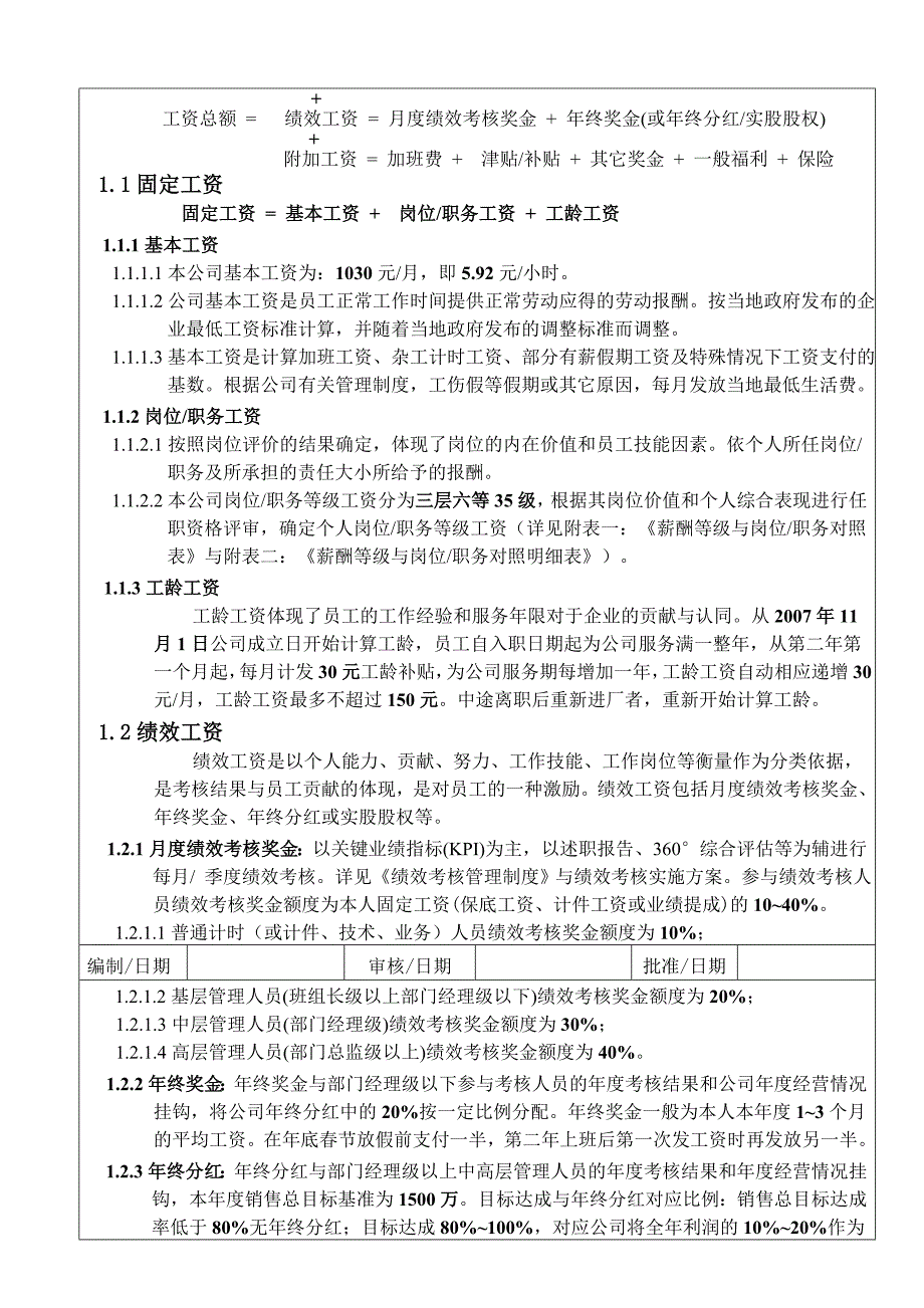 橱柜有限公司薪酬福利管理制度_第3页