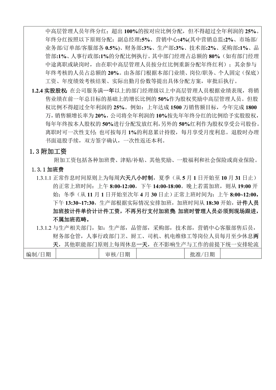 橱柜有限公司薪酬福利管理制度_第4页