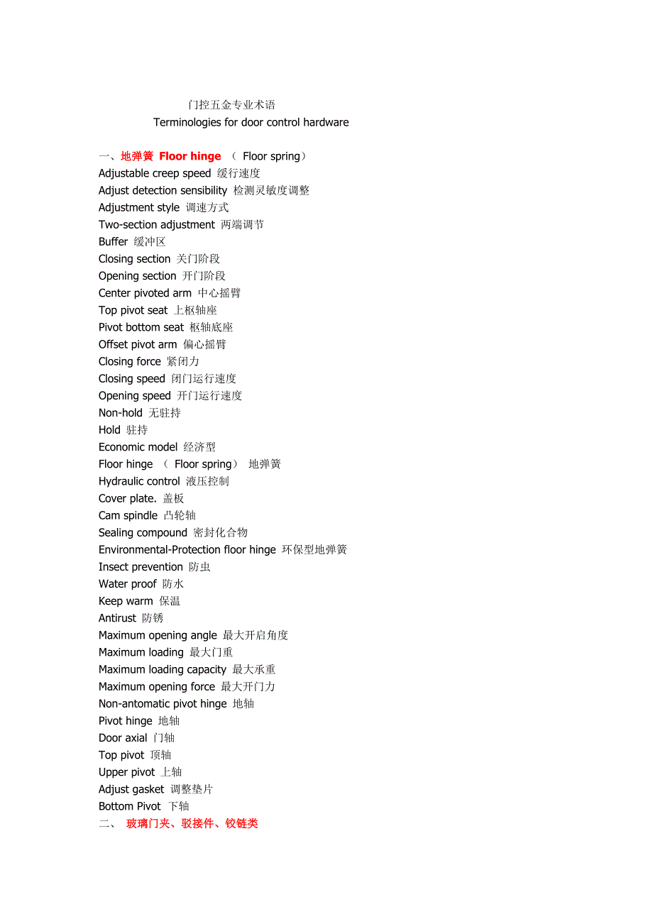 玻璃五金配件术语 (2).doc_第1页