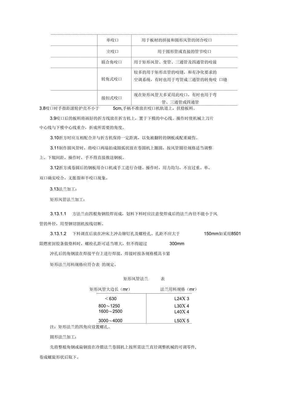 金属风管制作工序安装工程质量管理_第5页