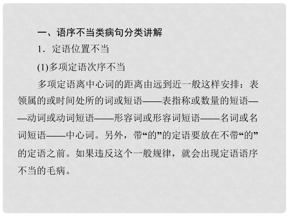 高考语文总复习 专题十病句第一节辨析病句精品课件1 新人教版_第4页