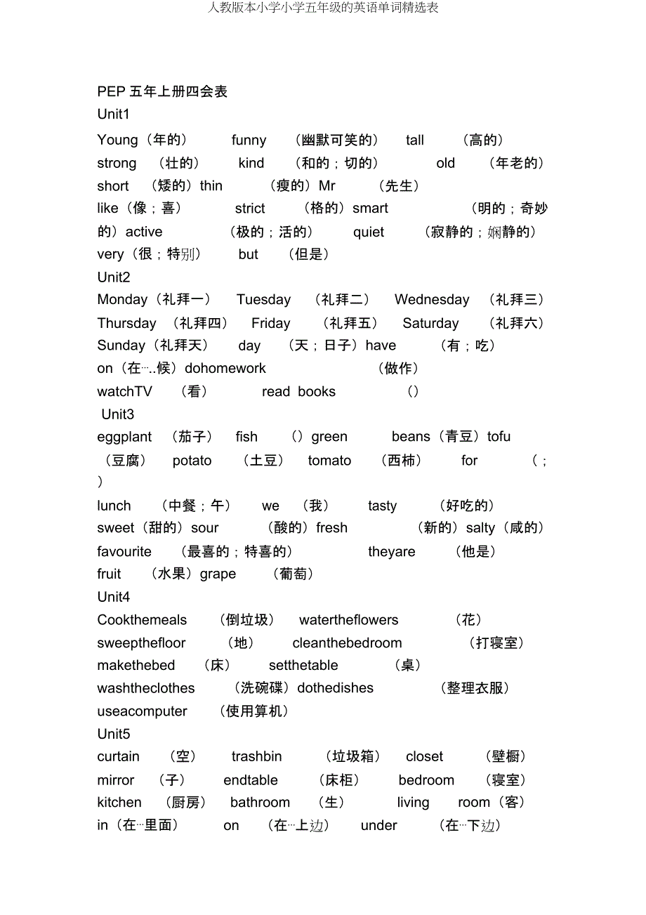 人教版五年级英语单词表.docx_第1页