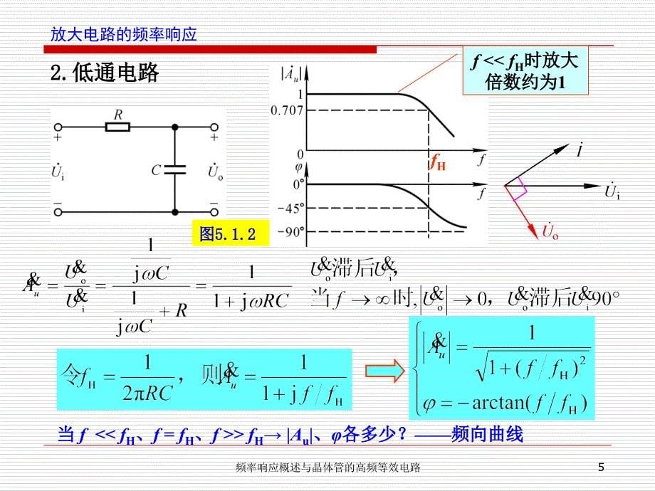 频率响应概述与晶体管的高频等效电路课件_第5页