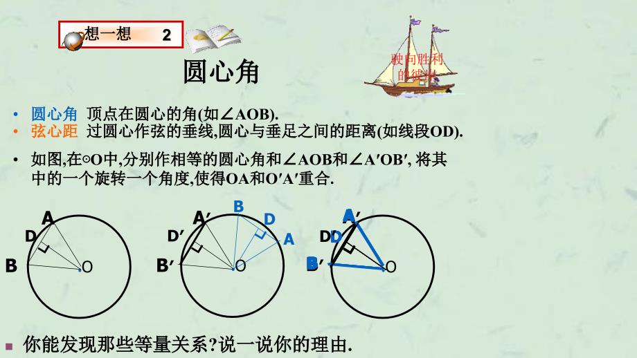 圆心角弧弦弦心距之间的关系贺同明临朐四中课件_第3页