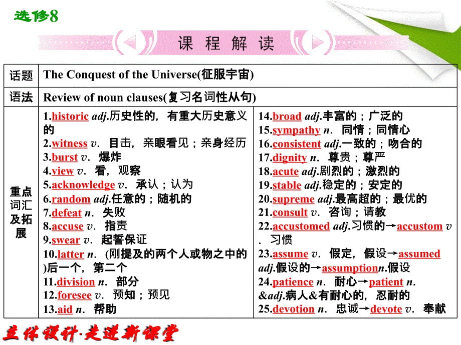 高中英语外研版：选修8 Module5 The Conquest of the Universe课件_第3页