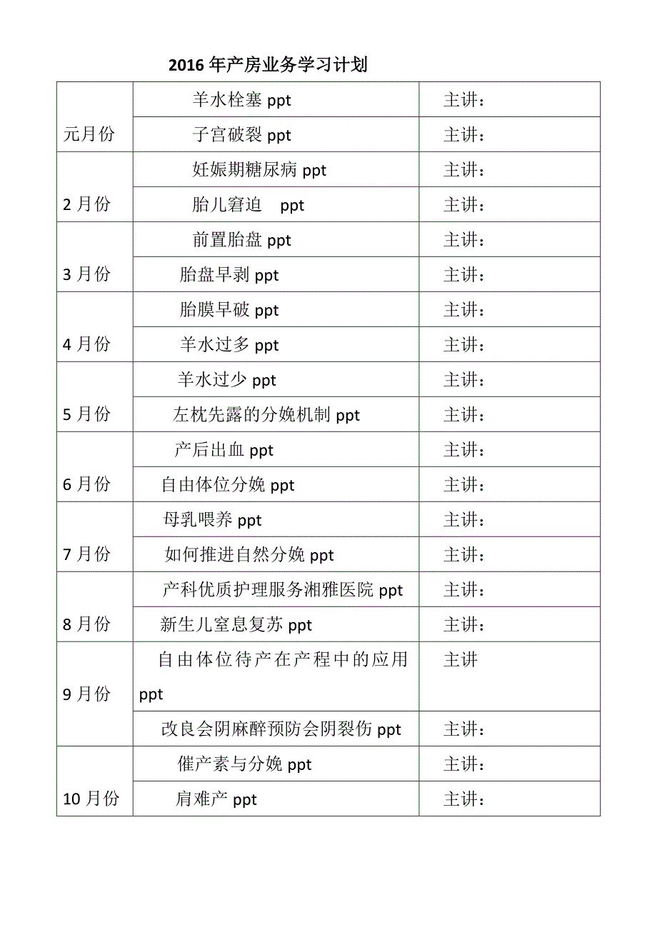 2016年助产士分层级培训计划_第3页