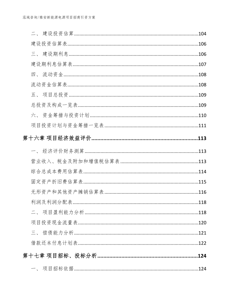 雅安新能源电源项目招商引资方案模板范本_第5页