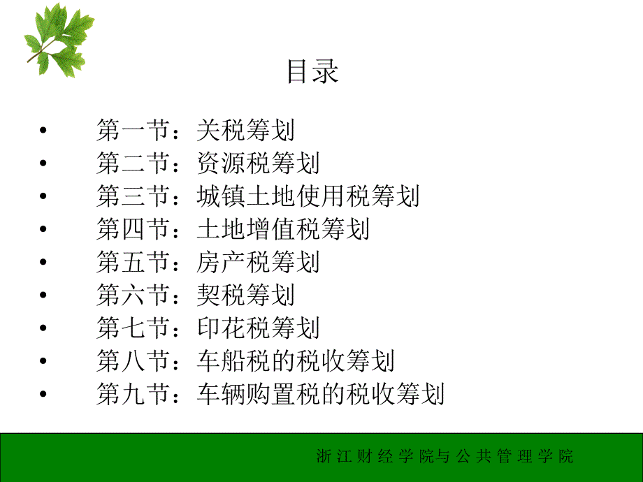 税收筹划：第七章 其他税种筹划_第2页